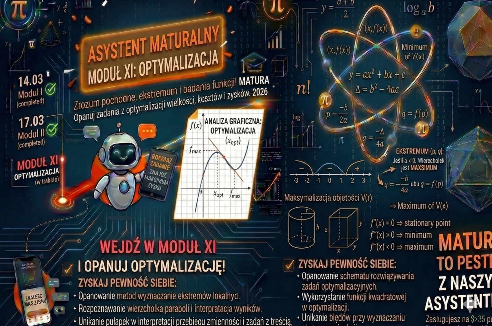 Asystent maturalny - Zadania optymalizacyjne