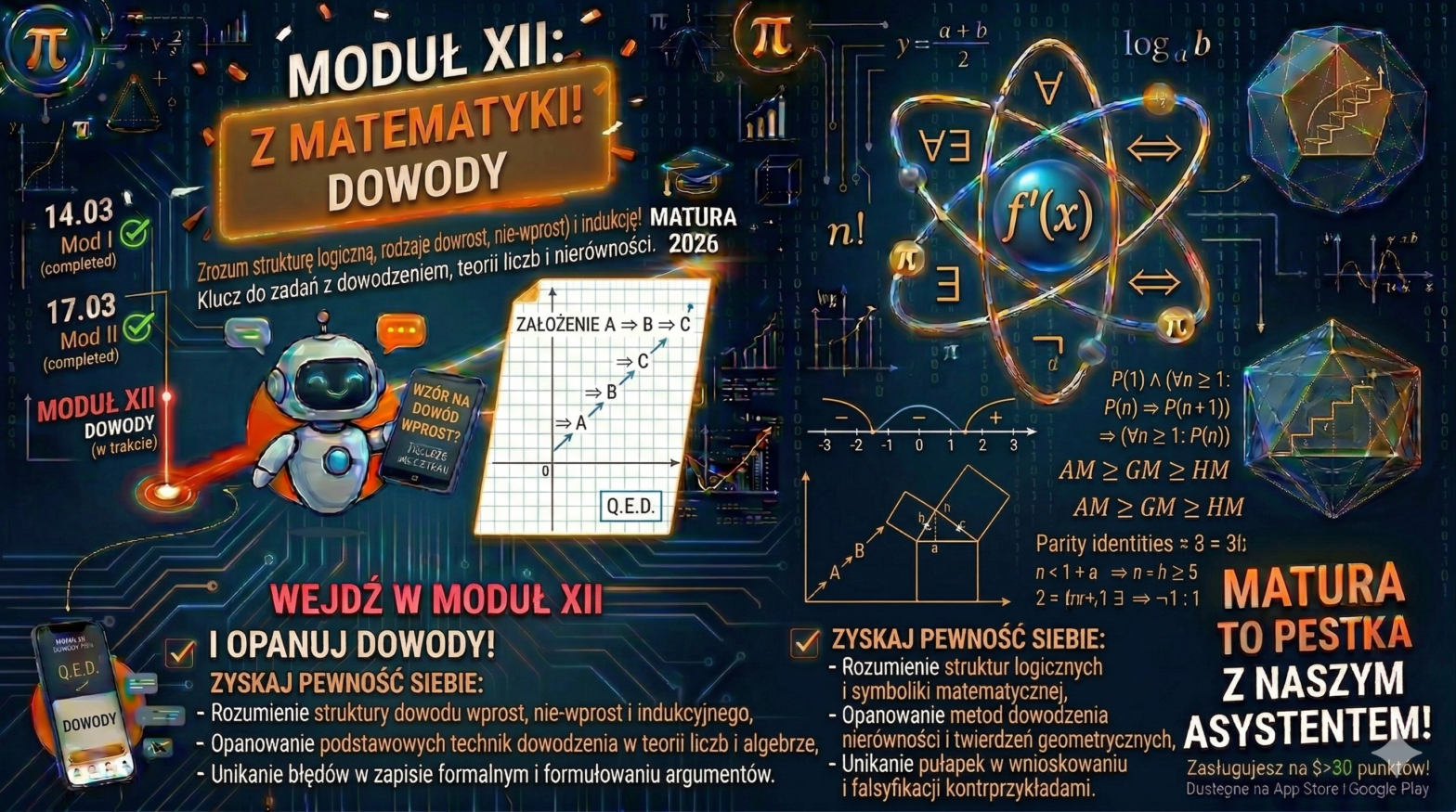 Asystent maturalny - Dowody