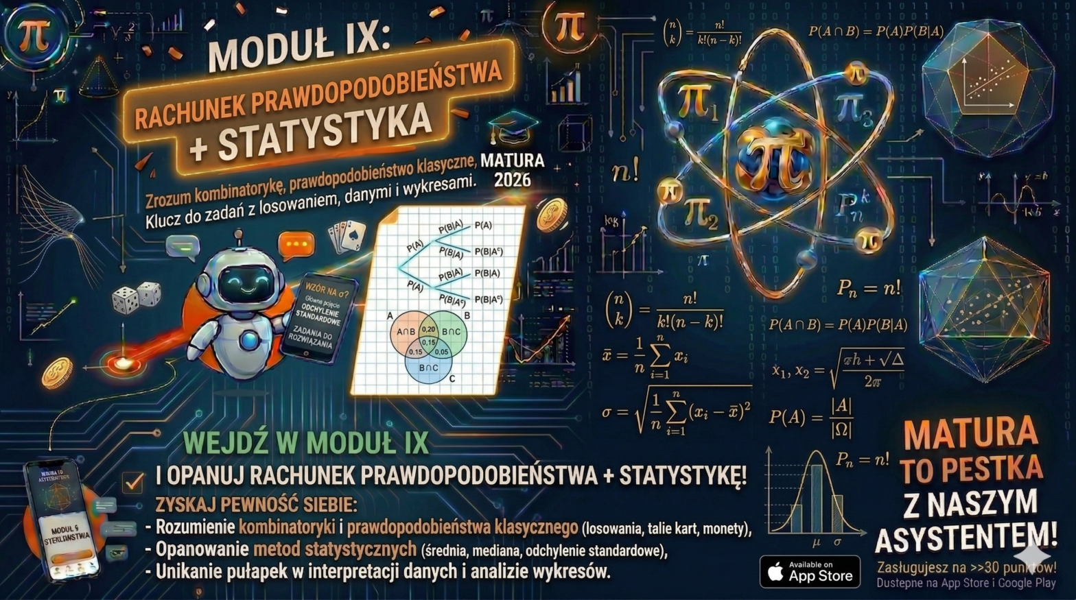 Asystent maturalny - Rachunek prawdopodobieństwa + statystyka
